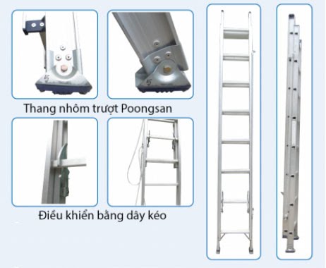 Thang nhôm trượt poongsan